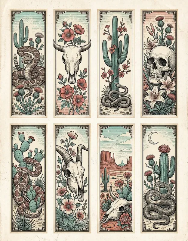 Vintage Western Bookmark Generator