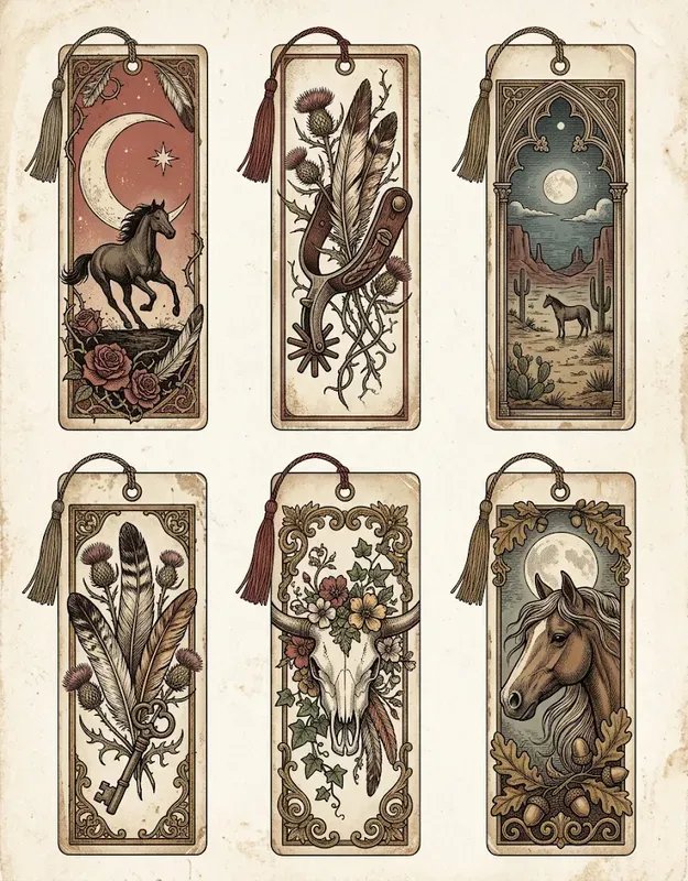 Vintage Western Bookmark Generator