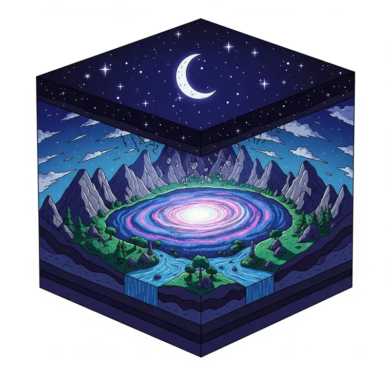 Cube Shaped Dioramas Art Style