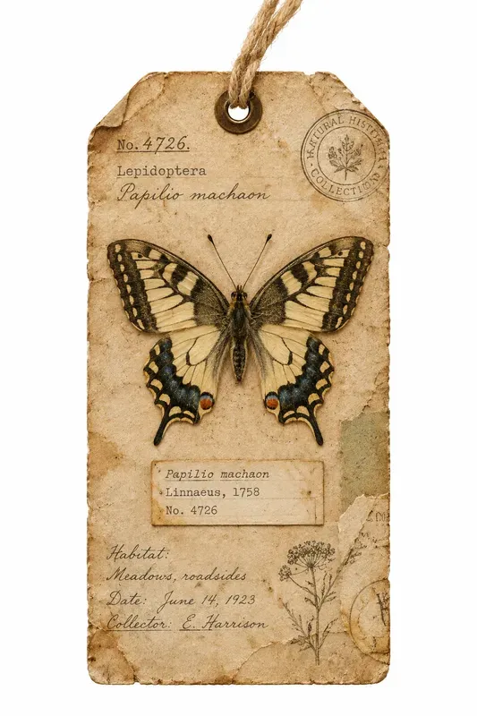 Vintage Insect Tag Ephemera