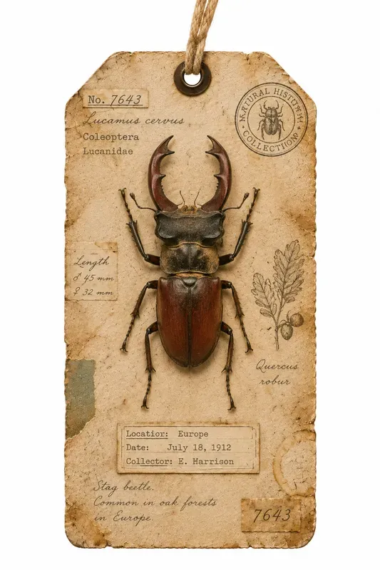 Vintage Insect Tag Ephemera