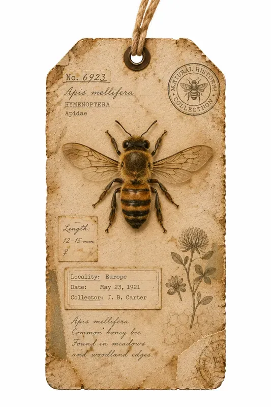 Vintage Insect Tag Ephemera