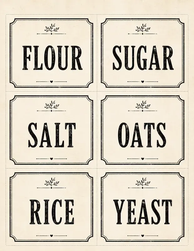 Rustic Farmhouse Mason Jar Labels