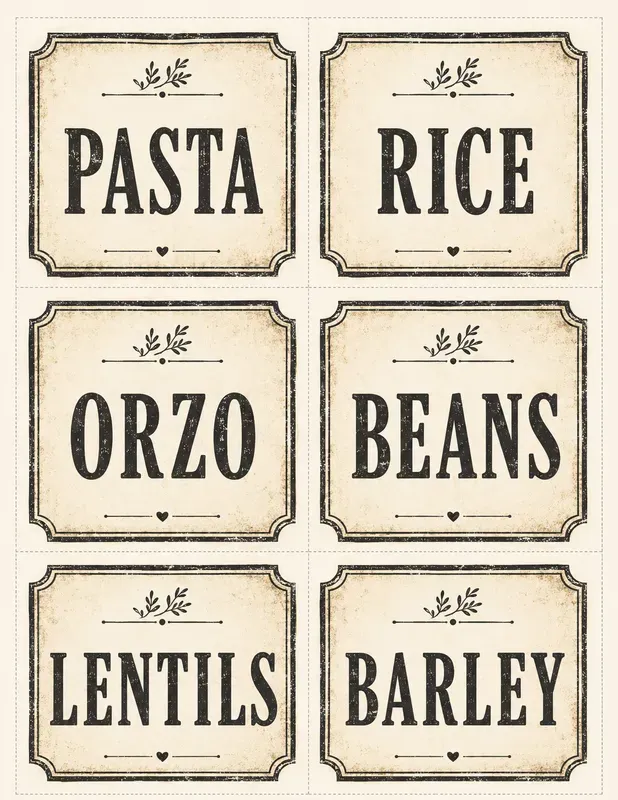 Rustic Farmhouse Mason Jar Labels