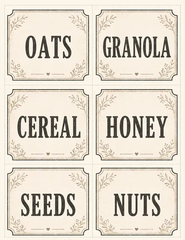 Rustic Farmhouse Mason Jar Labels