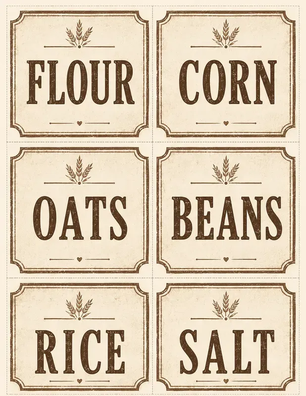 Rustic Farmhouse Mason Jar Labels