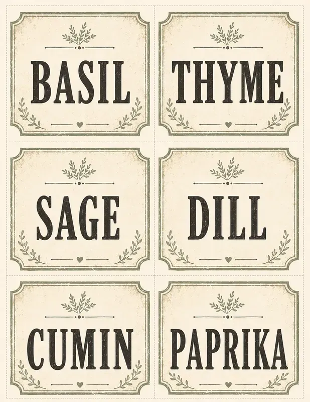 Rustic Farmhouse Mason Jar Labels