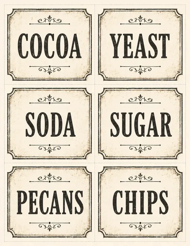 Rustic Farmhouse Mason Jar Labels