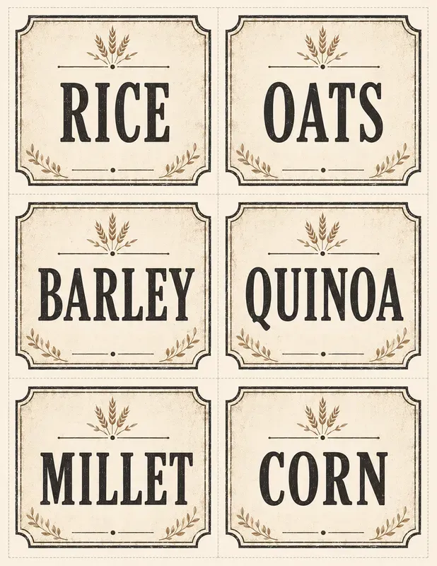 Rustic Farmhouse Mason Jar Labels
