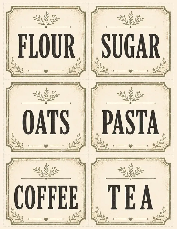 Rustic Farmhouse Mason Jar Labels