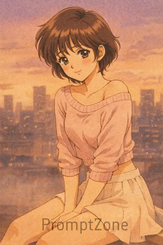 90s Beautiful Retro Anime Girl Portraits