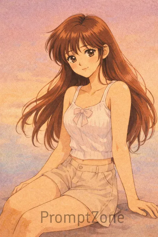 90s Beautiful Retro Anime Girl Portraits