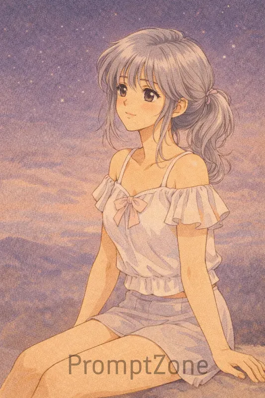 90s Beautiful Retro Anime Girl Portraits