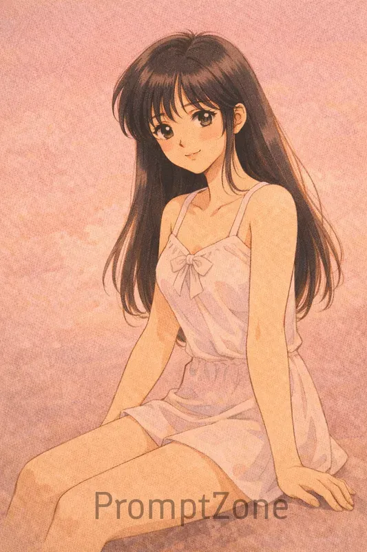 90s Beautiful Retro Anime Girl Portraits