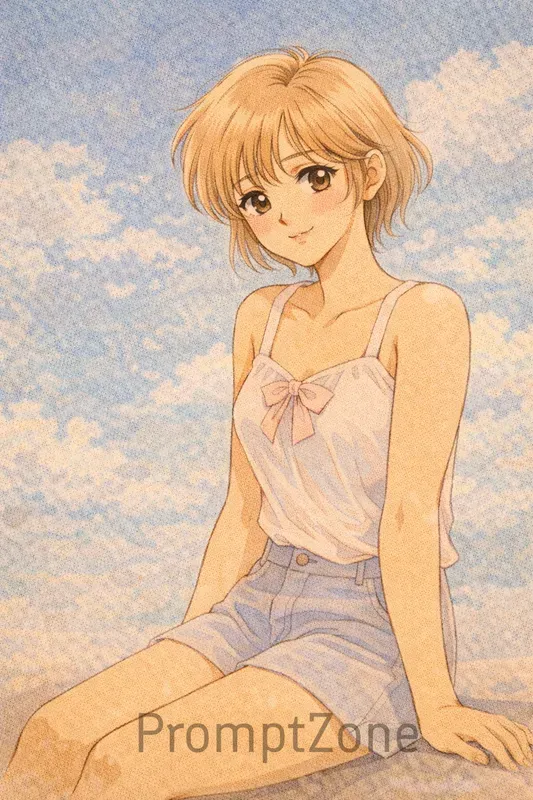 90s Beautiful Retro Anime Girl Portraits