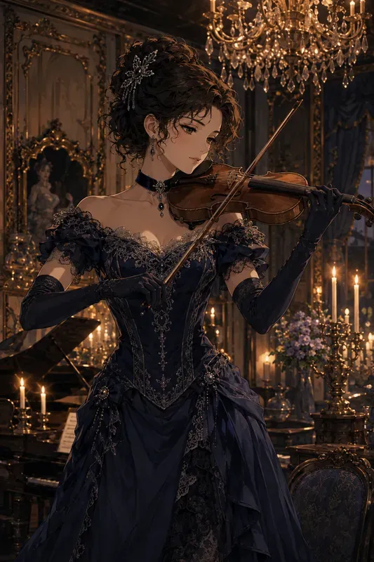 Retro Anime Art Victorian Ladies