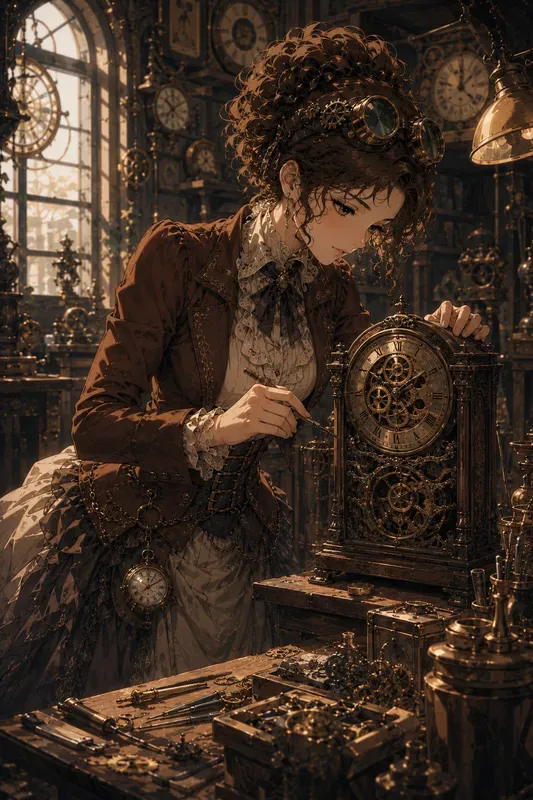 Retro Anime Art Victorian Ladies