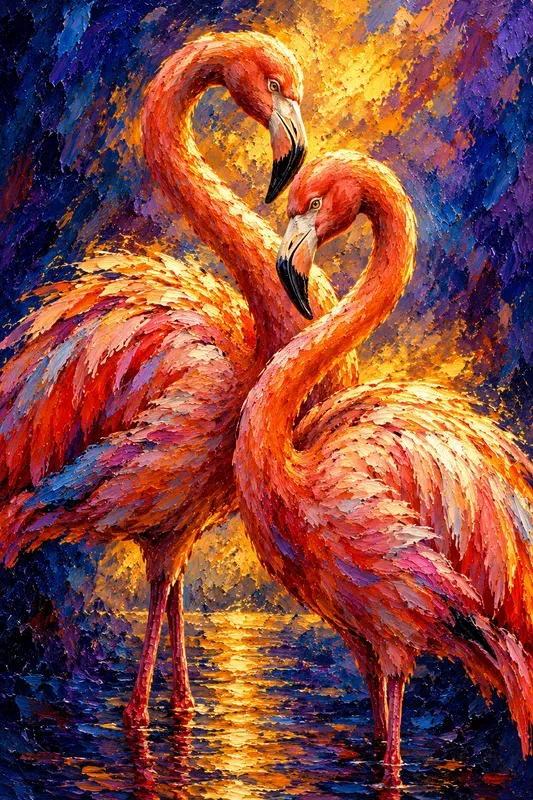 Luminous Expressionist Oil Animals