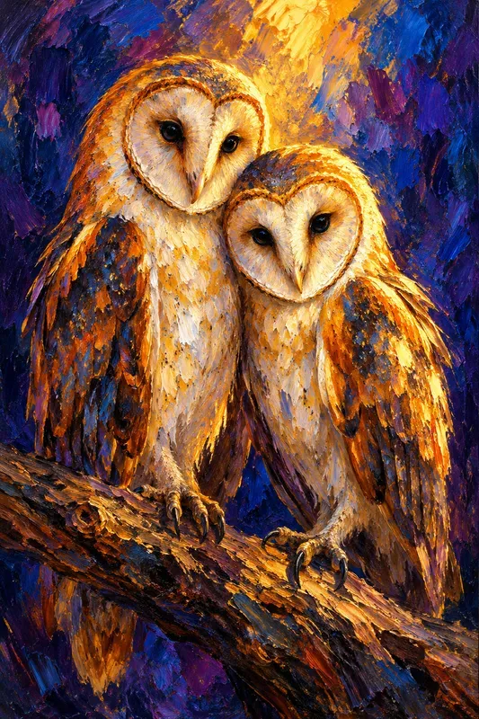 Luminous Expressionist Oil Animals