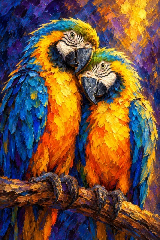 Luminous Expressionist Oil Animals