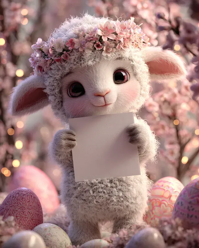 3d Cute Easter Animal Sign Holders