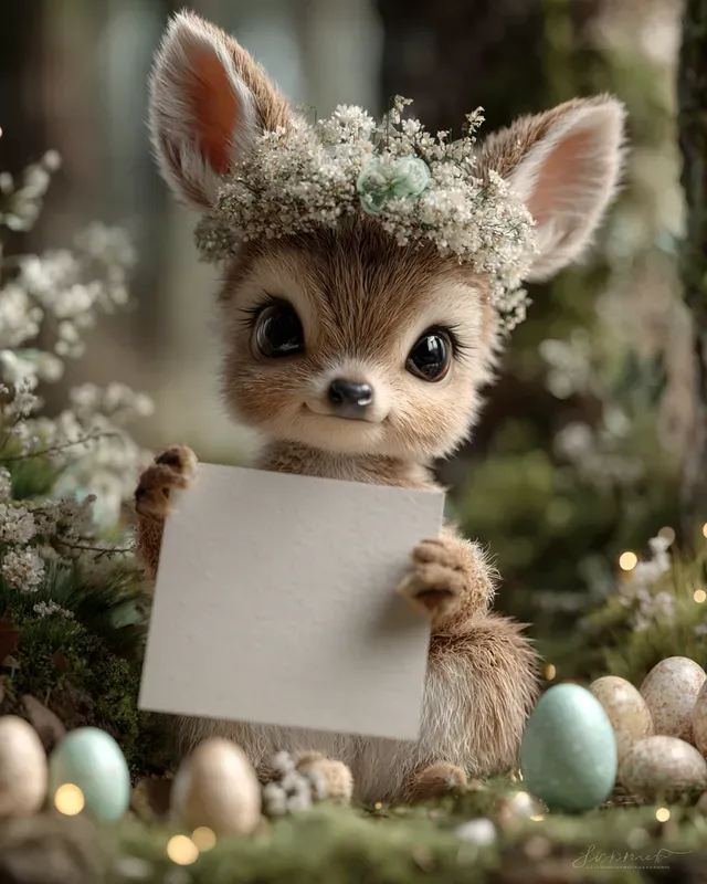3d Cute Easter Animal Sign Holders
