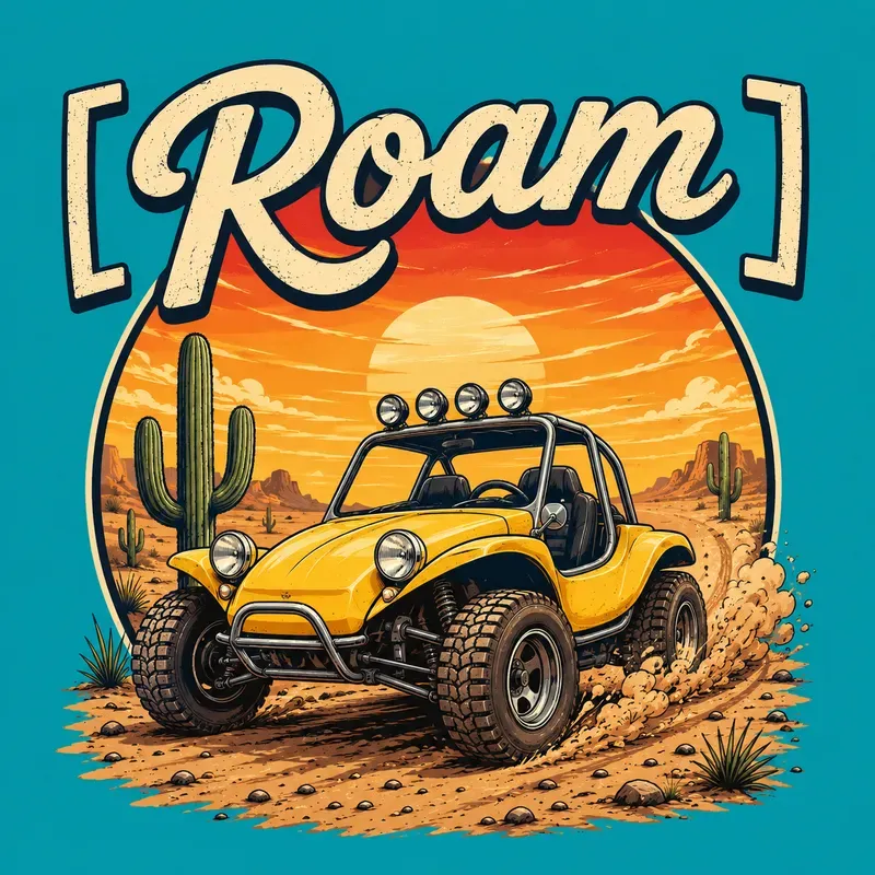 Retro Adventure Vehicle Tshirt Art
