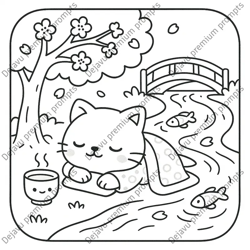 Cozy Japan Cute Coloring Books