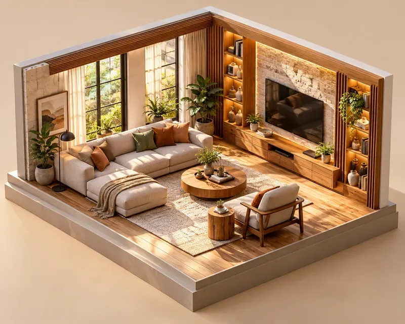 Miniature 3D Interior Rooms
