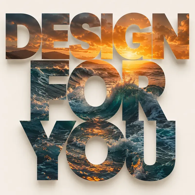 Cinematic Typography Landscape Art