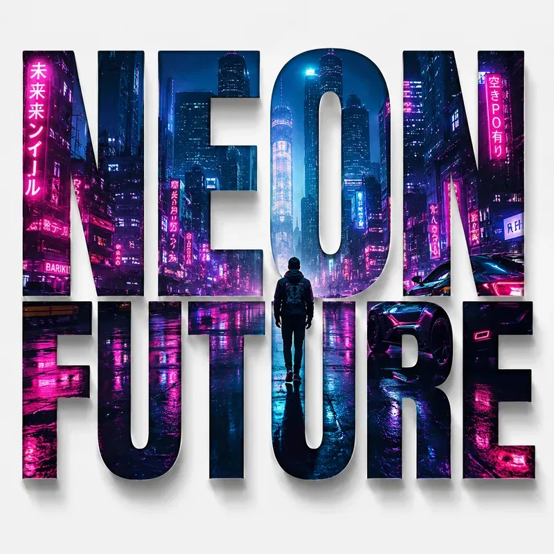 Cinematic Typography Landscape Art