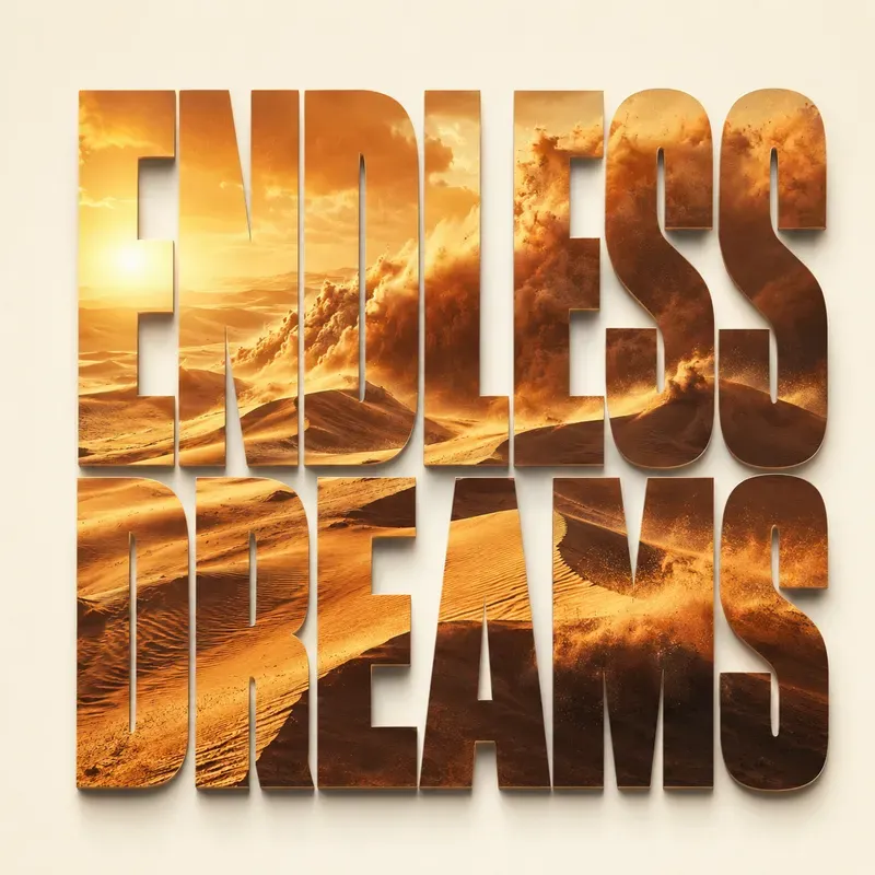 Cinematic Typography Landscape Art