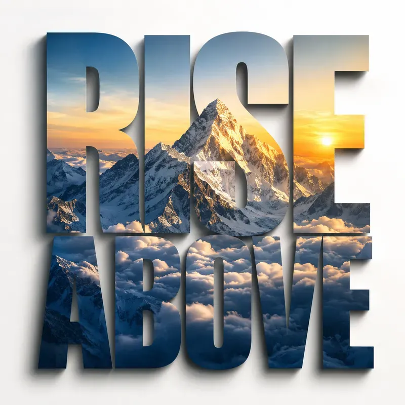 Cinematic Typography Landscape Art