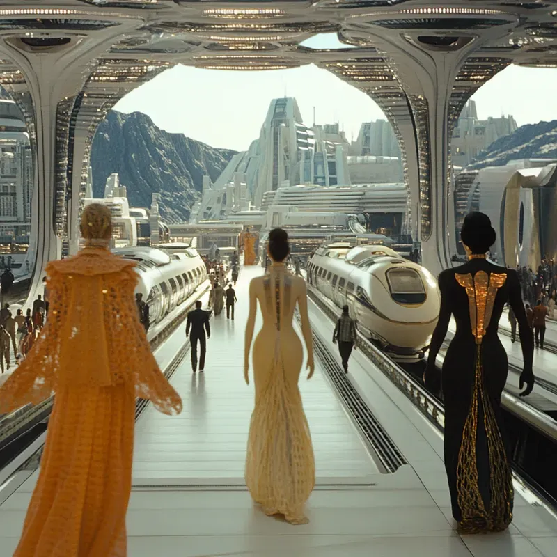 Elegant Utopian Scifi Civilizations