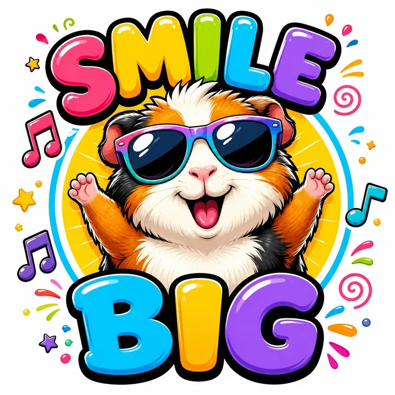 Cute Bubble Typography Animal Mascots