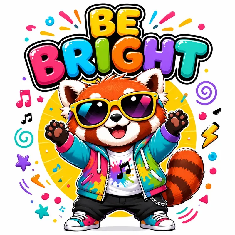 Cute Bubble Typography Animal Mascots