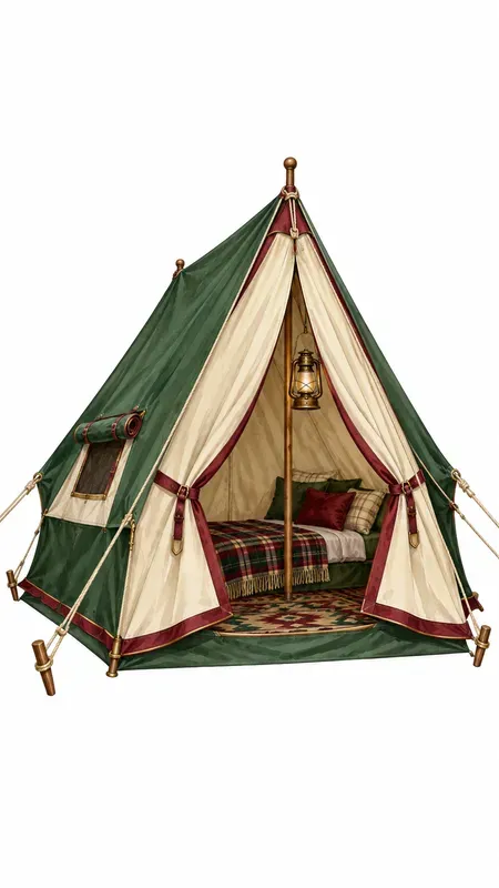 Preppy Autumn Camping Dolomites Clip Art