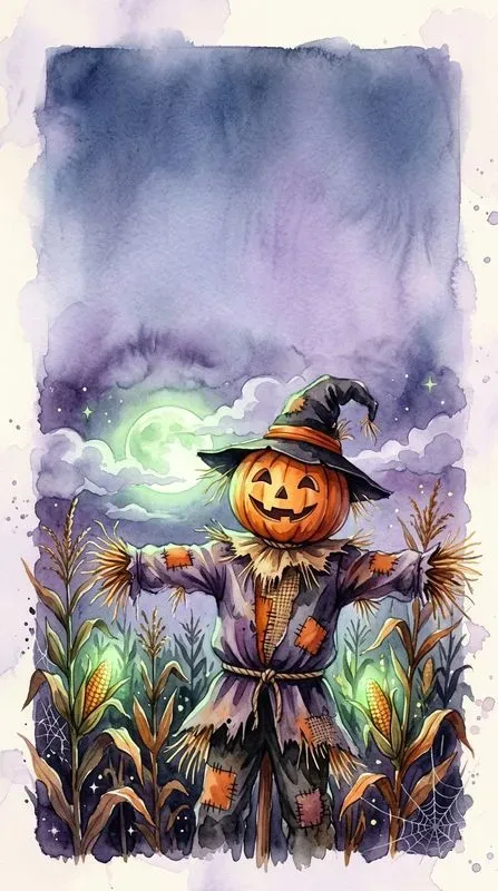 Halloween Watercolor Cards Spooky Art