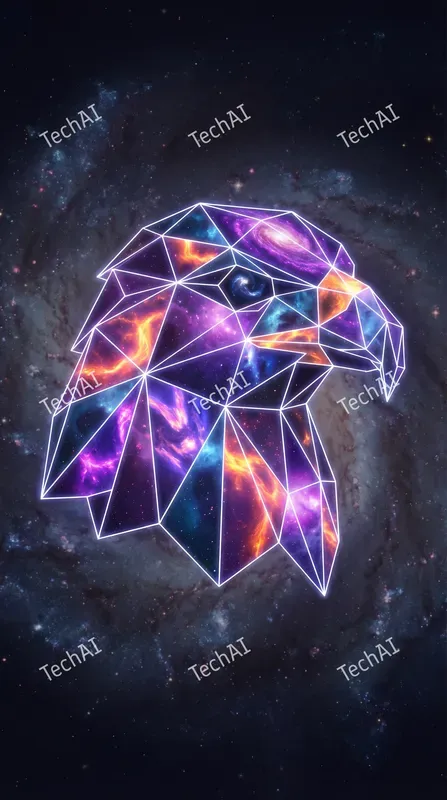 Cosmic Lowpoly Geometric Art
