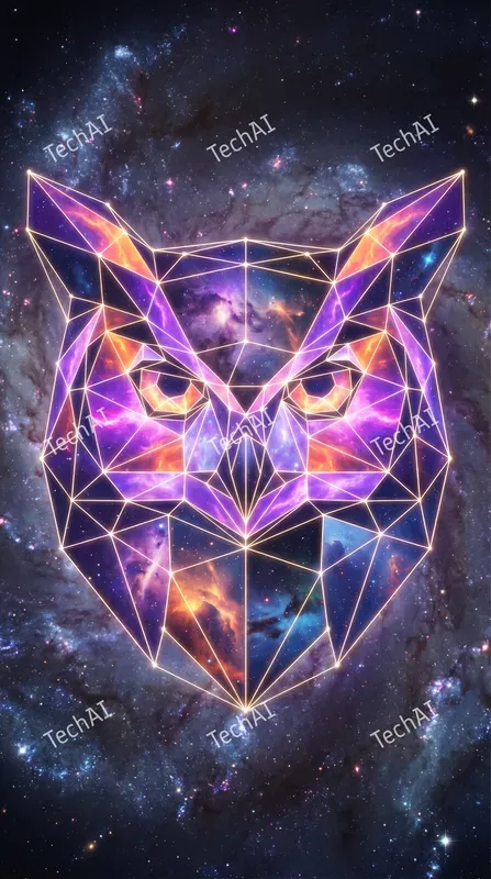 Cosmic Lowpoly Geometric Art