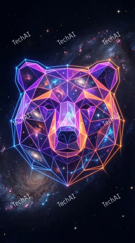 Cosmic Lowpoly Geometric Art