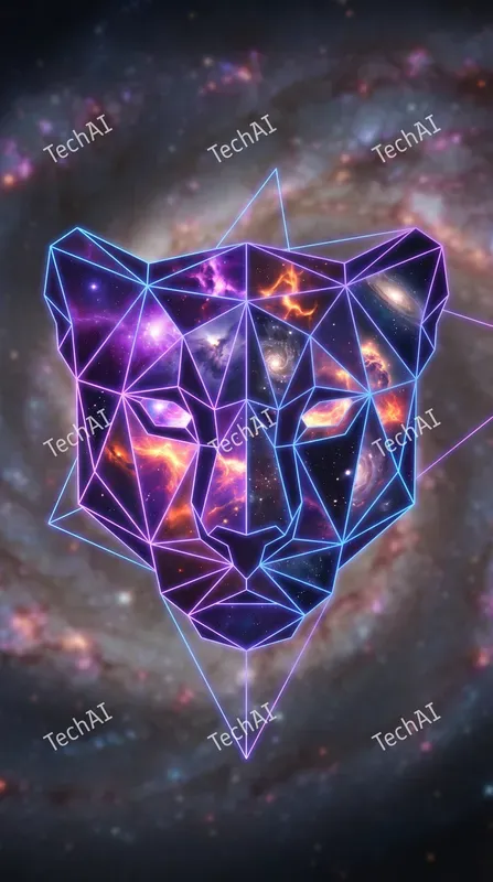 Cosmic Lowpoly Geometric Art