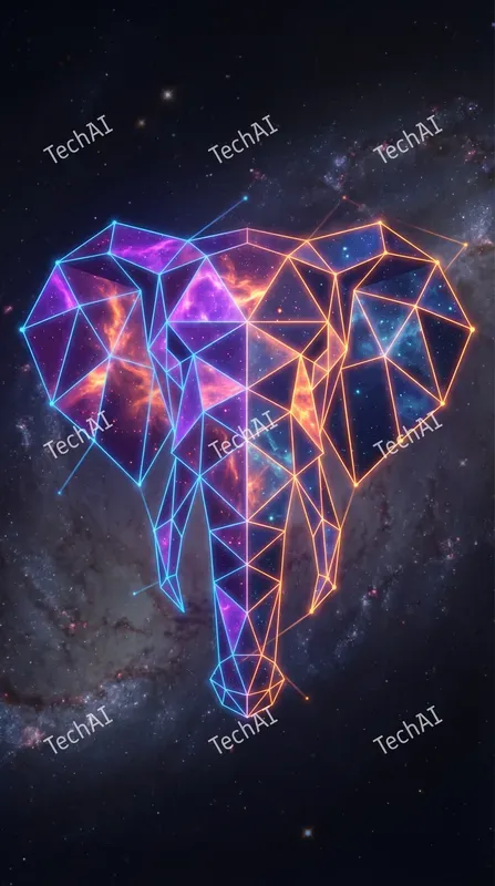 Cosmic Lowpoly Geometric Art