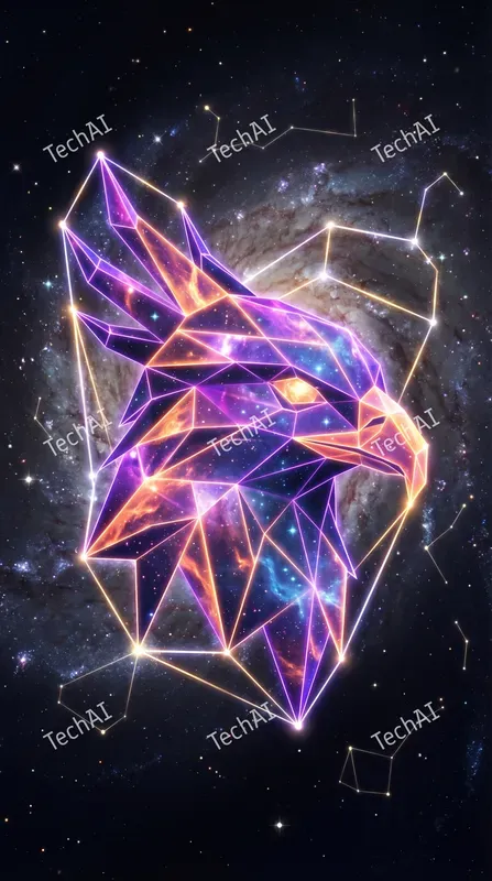 Cosmic Lowpoly Geometric Art