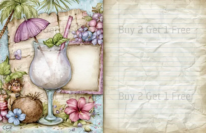 Seaside Love Story Double Pages