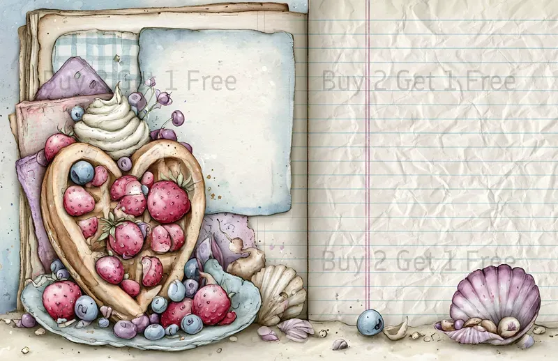 Seaside Love Story Double Pages