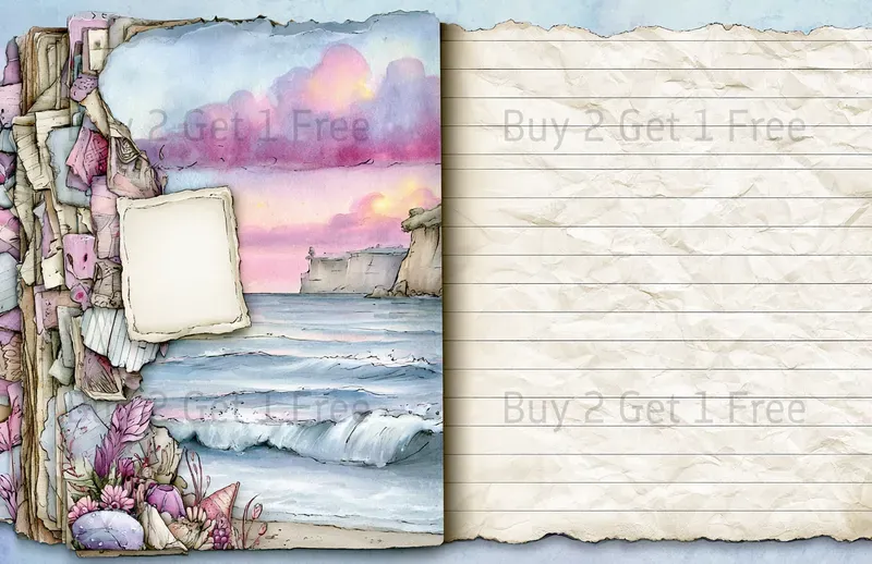 Seaside Love Story Double Pages
