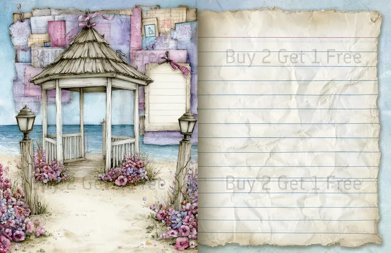 Seaside Love Story Double Pages