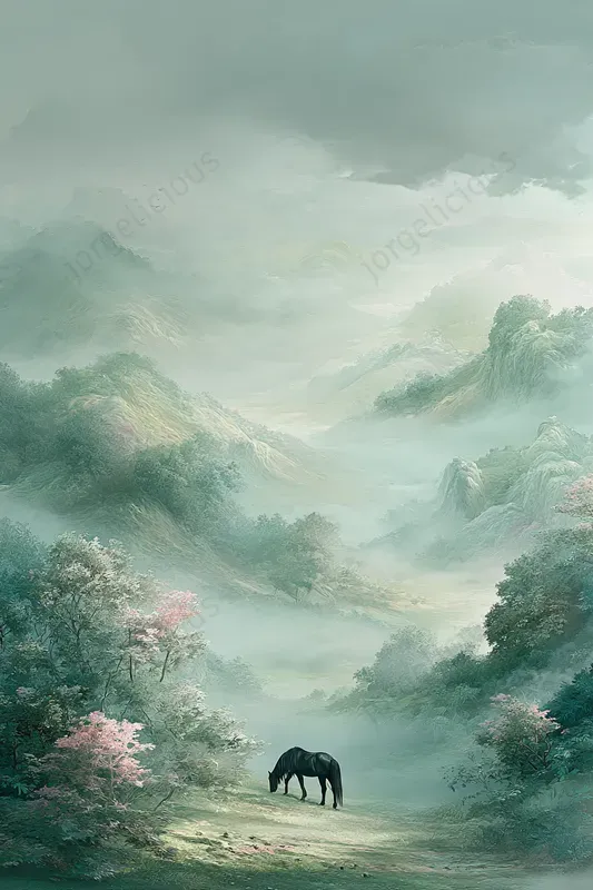Misty Fantasy Landscape Posters