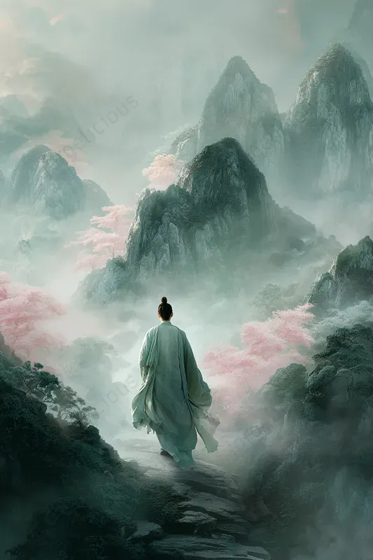 Misty Fantasy Landscape Posters
